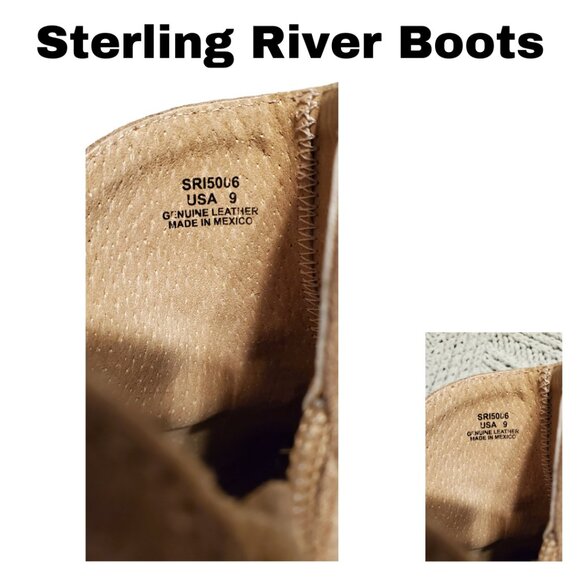Sterling River Studded Leather Ankle Boots - Size 9, Brand New - Picture 6 of 6